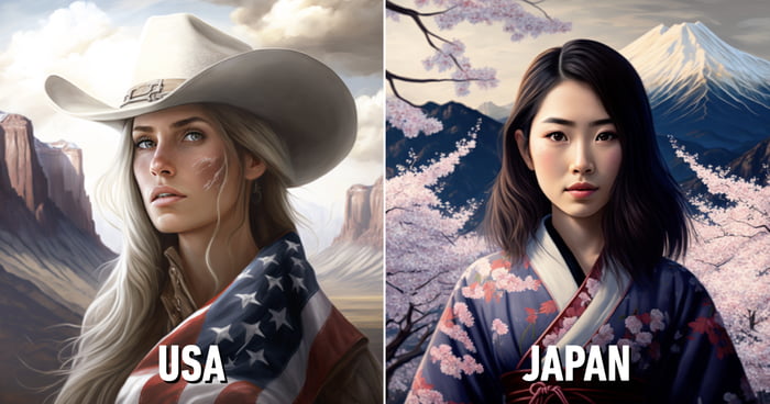 AI Imagines What Different Countries Would Look Like As Women