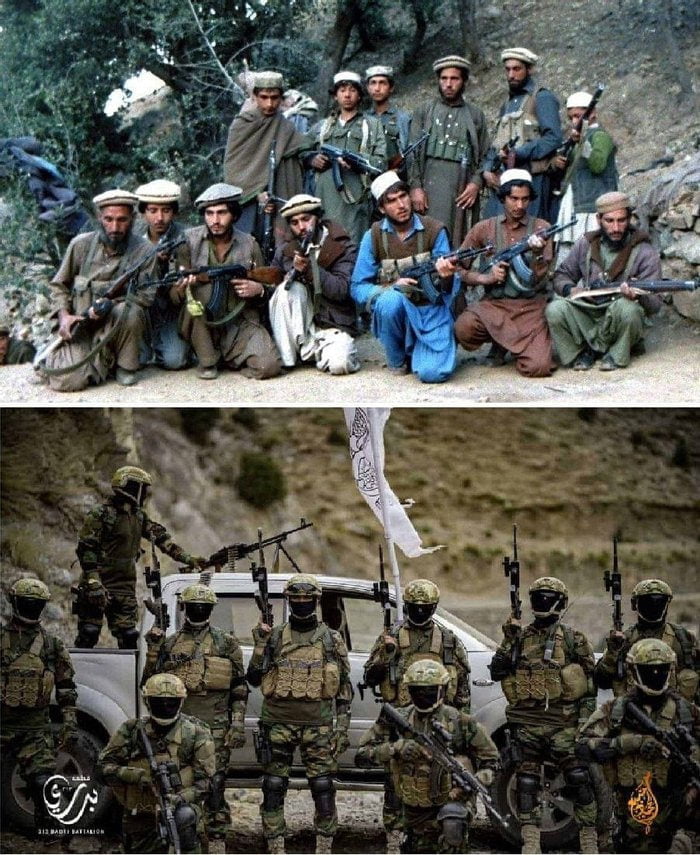 Taliban before/after USA invasion. Yes, Its Funny.