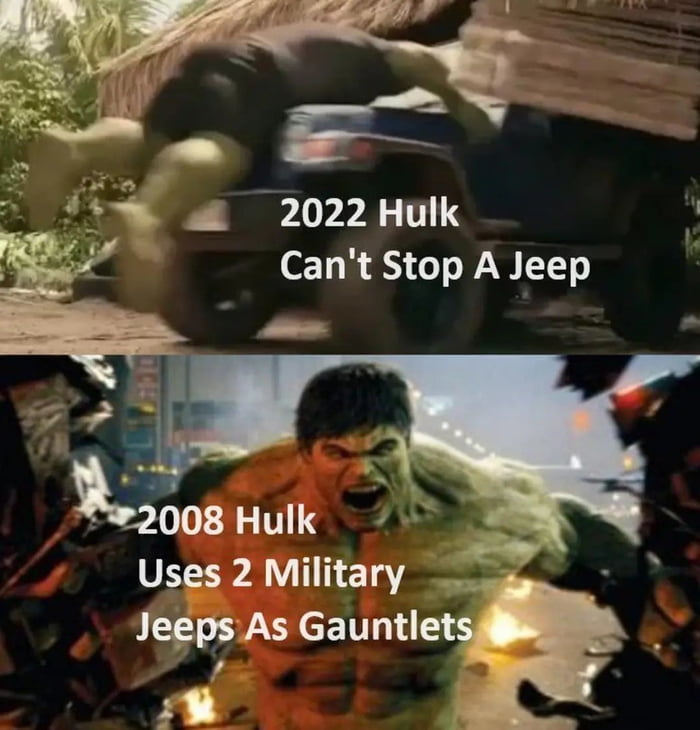 Hulks been weakened by today's feminism yet the She-Hulk continues to twerk.