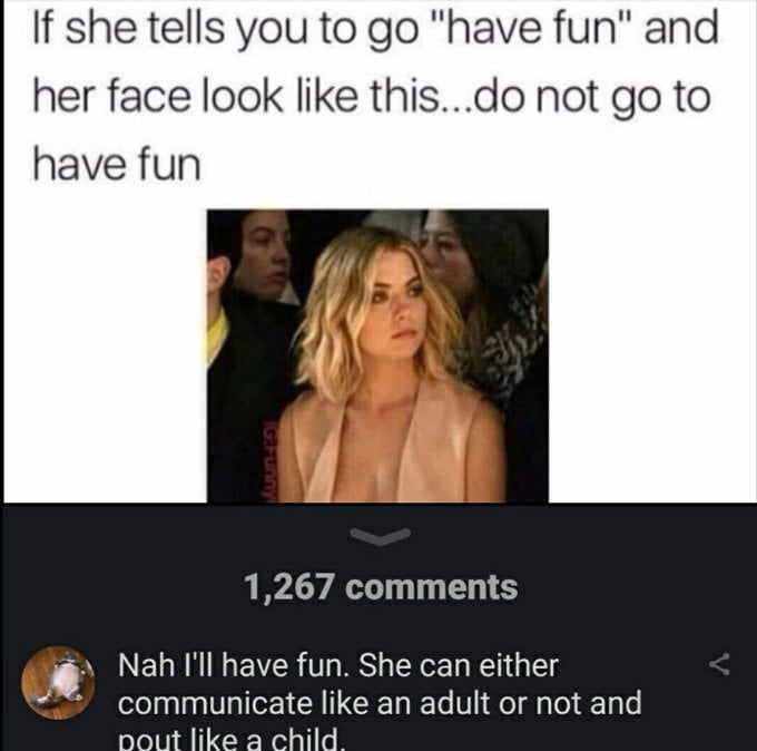The default response to shit tests
