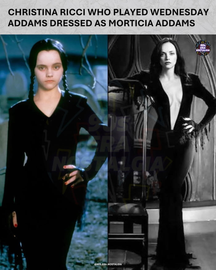 Christina Ricci as Wednesday and Morticia Addams is a whole mood