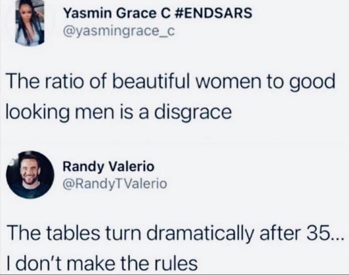 Men age like wine and women age like milk