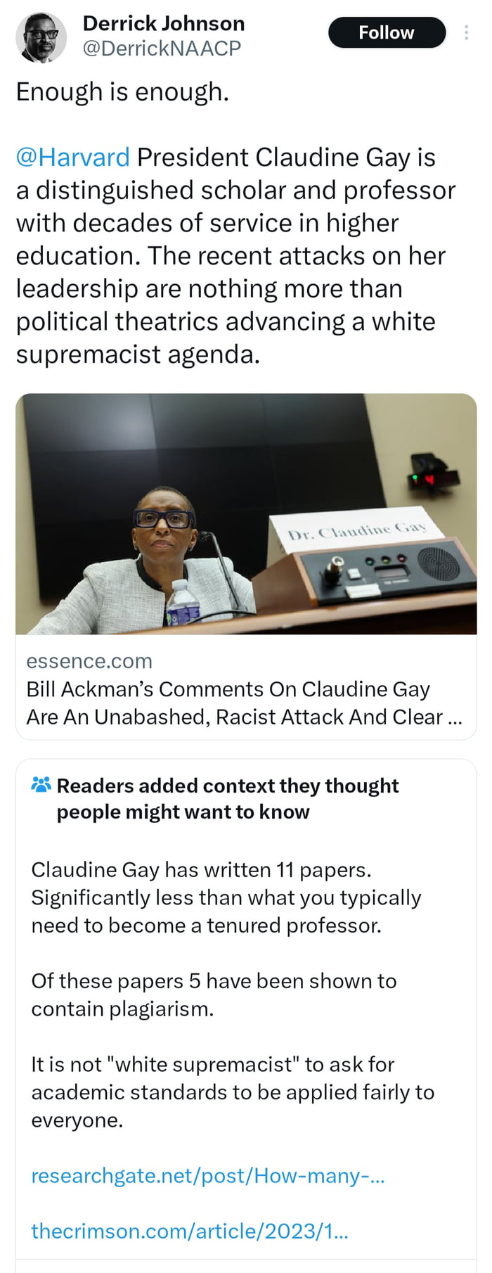 Nuked by community notes. When your race card has been declined.