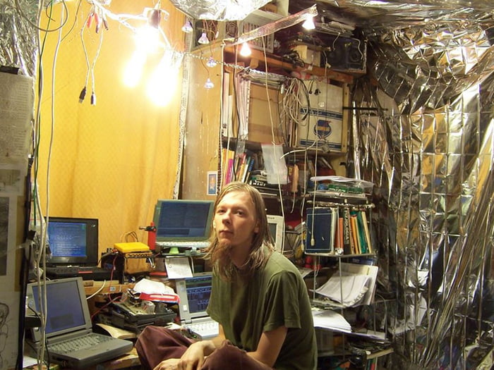The Pirate bay co-founder in his office