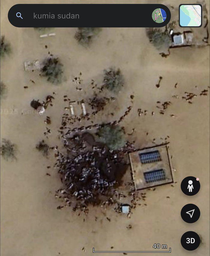Sudan genocide is visible from satellite