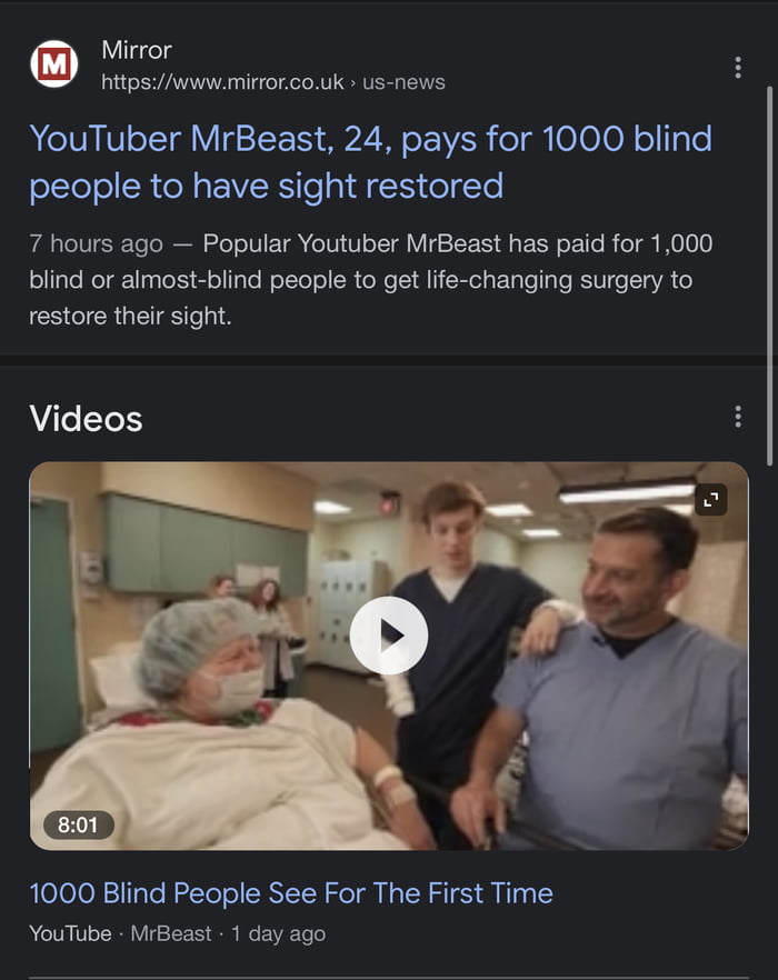This guy really is a BEAST! He allegedly spent roughly 10 million dollars to make this video, but to change the life of a 1000 people from around the world is truly amazing. Bravo!