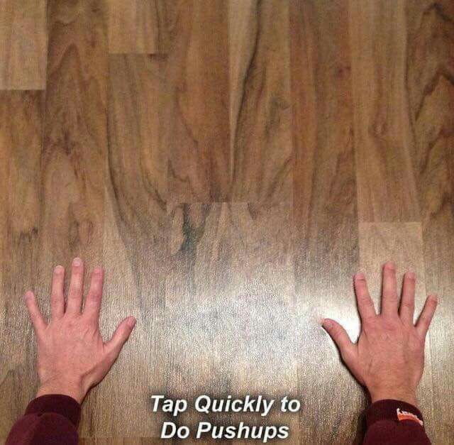 Need to workout? Tap quickly to do pushups