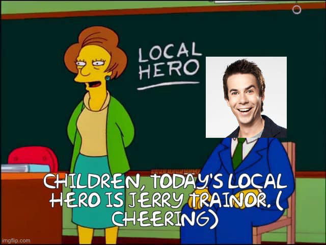 Hearing how Jerry Trainor, Spender from iCarly, used to protect his young co stars from their creepy and abusive boss Dan Schiender by doing crazy things in order to take his attention away from them, turning up on set on days he wasn’t meant to be t