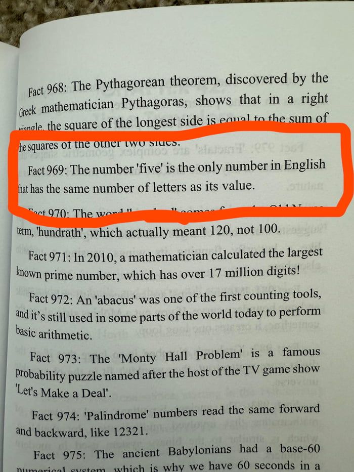 In a book of “facts”