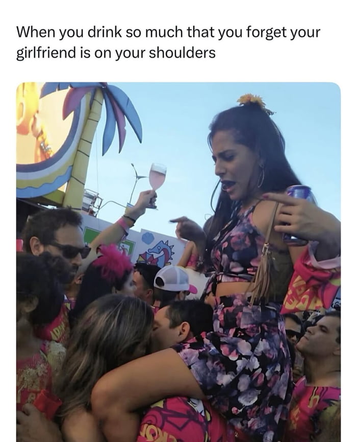 He really forgot she was there.