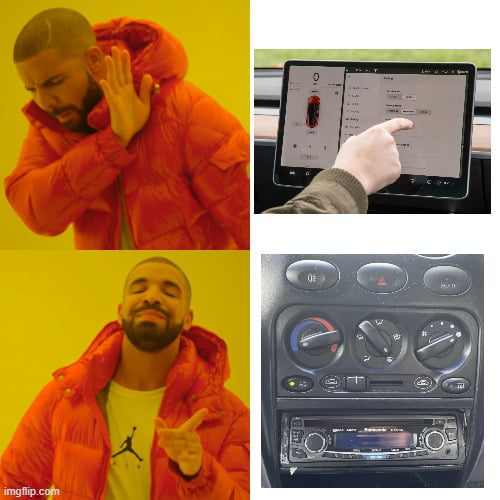 I've never understood why all functions in cars have to be digital