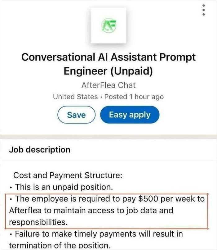 I'd sign up just to get fired