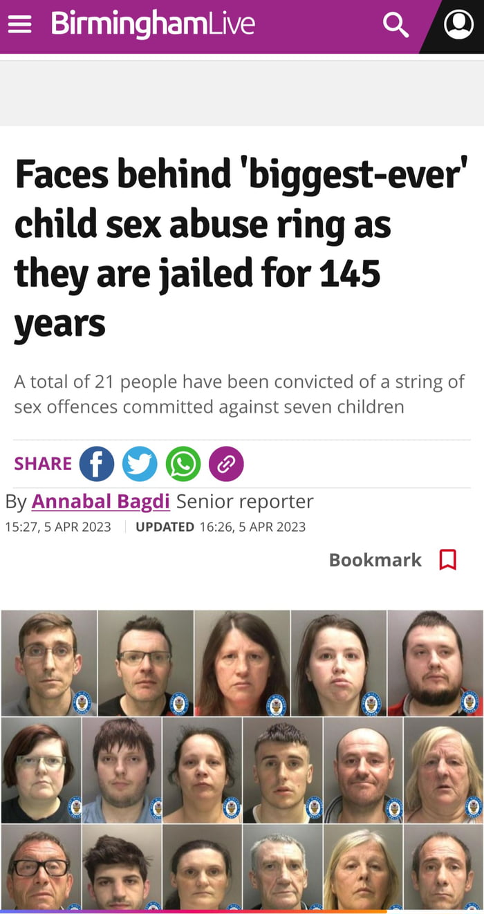 Biggest child abuse ring jailed
