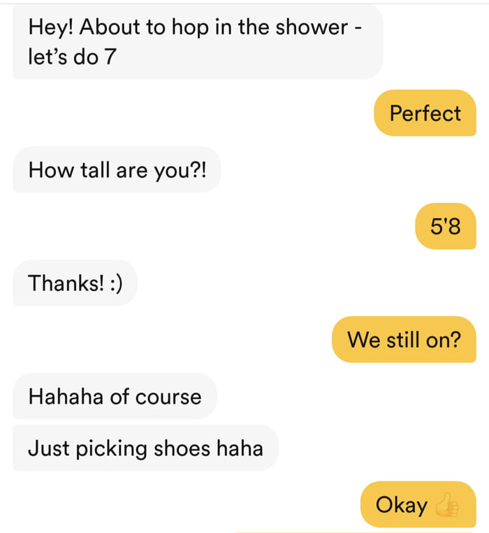 Don't dunk on them too quick for asking height