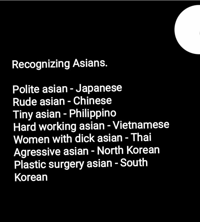 How to tell a true Asian