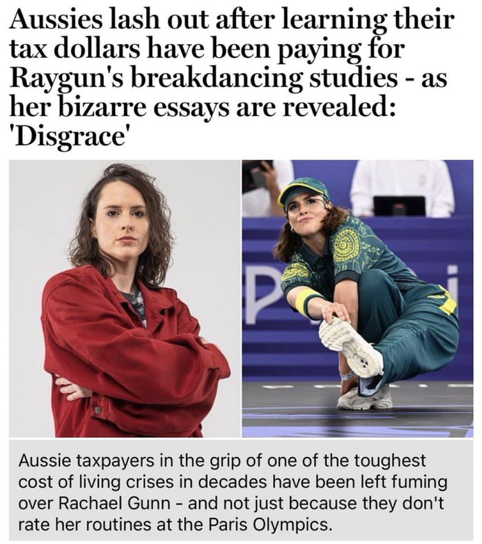 🇦🇺 Breakdance studies paid by your taxes.