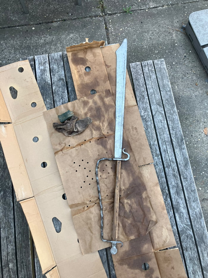 Does anyone know what this sword was used for? I bought it in France for 35 euros and I just cleaned it
