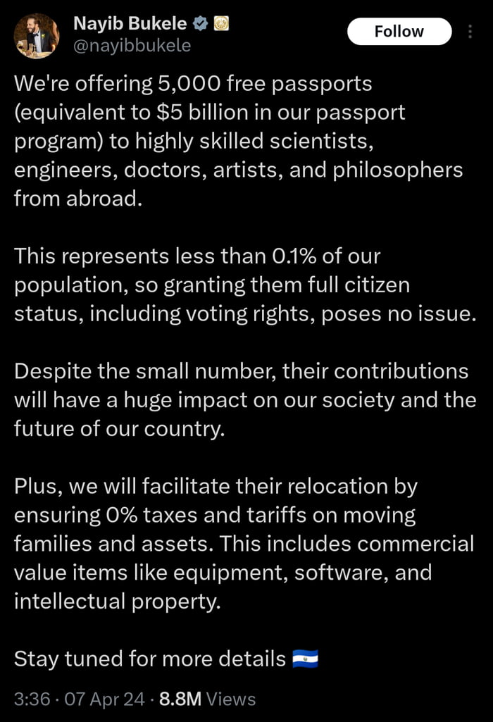 Finally a Government with their brain intact