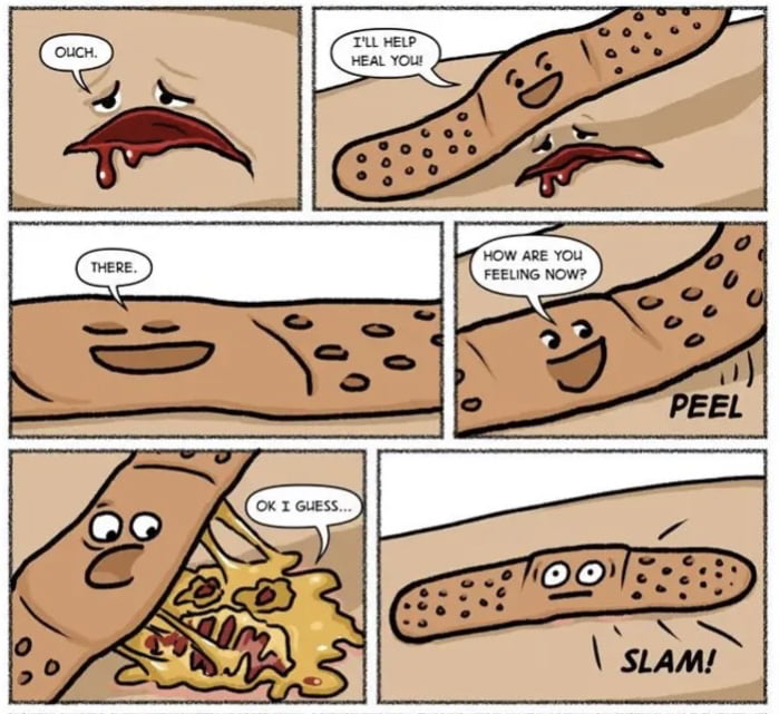 Do not the bandage.