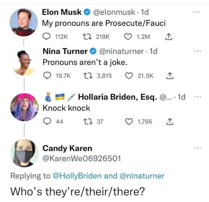 It's refreshing to see a Karen with a good sense of humor.