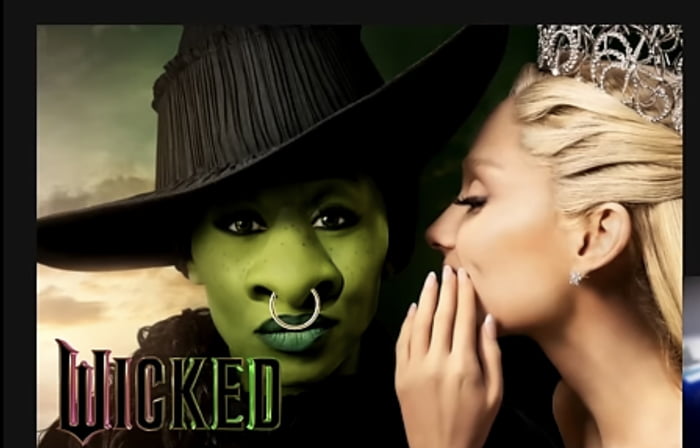 Some fan redid a wicked poster to match the broadway show slightly covering the actresses eyes. She found it offensive. This was the internet response.