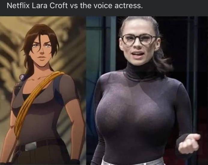Is it a man? Is it a woman? No... It's Lara Croft