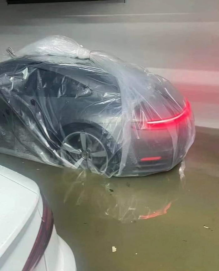 An interesting technique to protect your car against flooding.