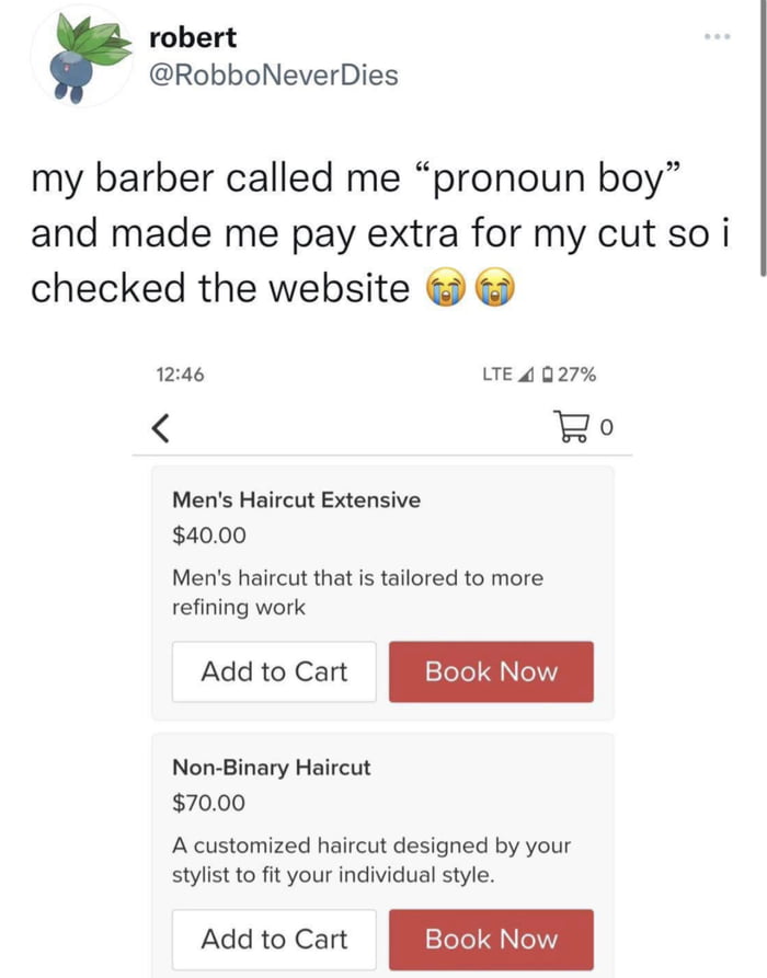 Pronoun boys pay extra