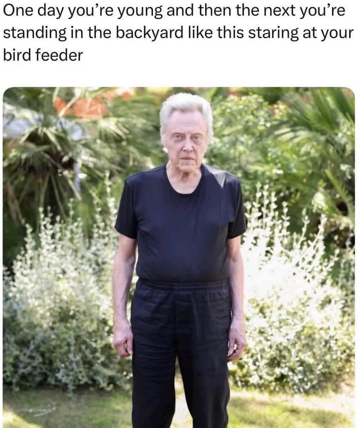 One day you're young, the next you're just vibing with the birds