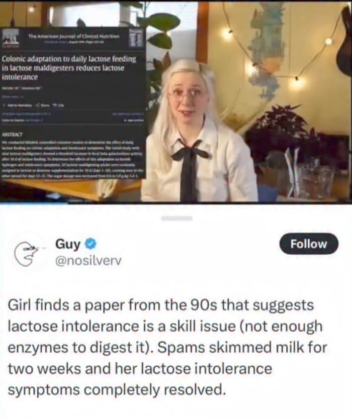 Why be lactose intolerant? Just tolerate it