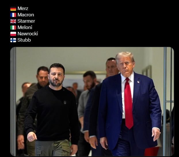 6 national leaders took part in today’s pre-Alaska phone call between Trump & Zelensky: