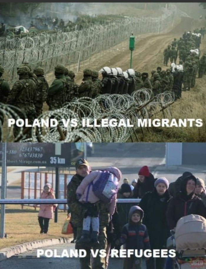 Poland vs illegal migrants - Poland vs refugees