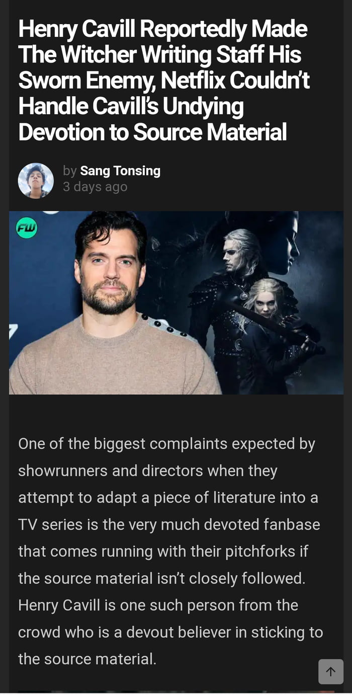 The hero we need in the Era of sh!tty adaptations.