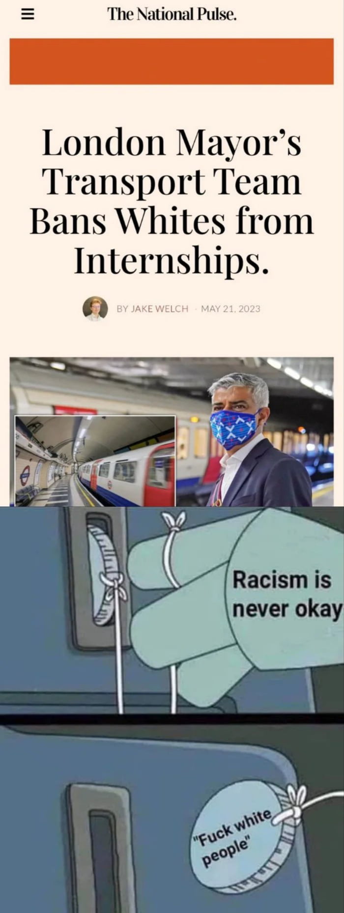 Coming from the same mayor who also stated: "There's no good reason why 65% of people working in science and engineering should be white men. We’re working on fixing it." Imagine going to Japan and complaining about the numbers of Japanese men in sci