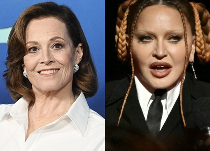 Sigourney Weaver at 73 vs Madonna at 64. Age gracefully, it’s more pleasant for the eyes