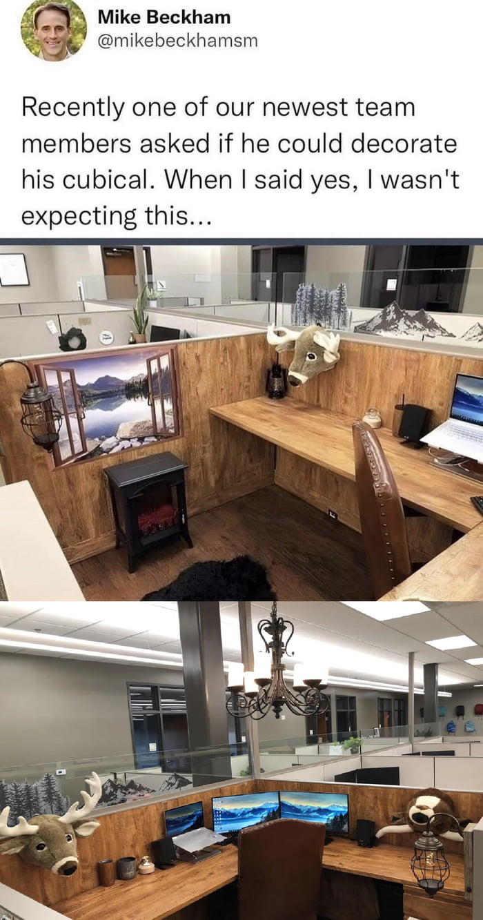 Log Cabin Cubicle