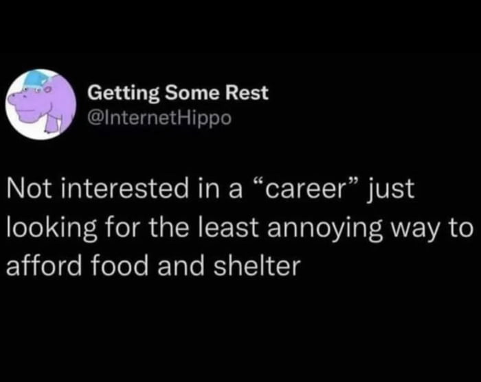 Just trying to survive without too much fuss