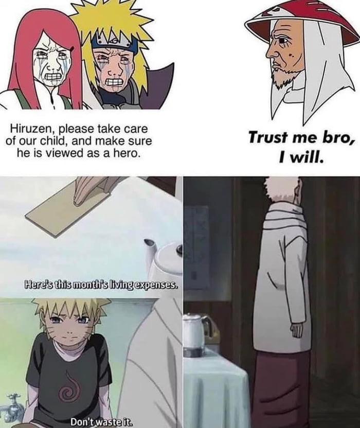 Hiruzen's financial planning for Naruto was certainly... unique