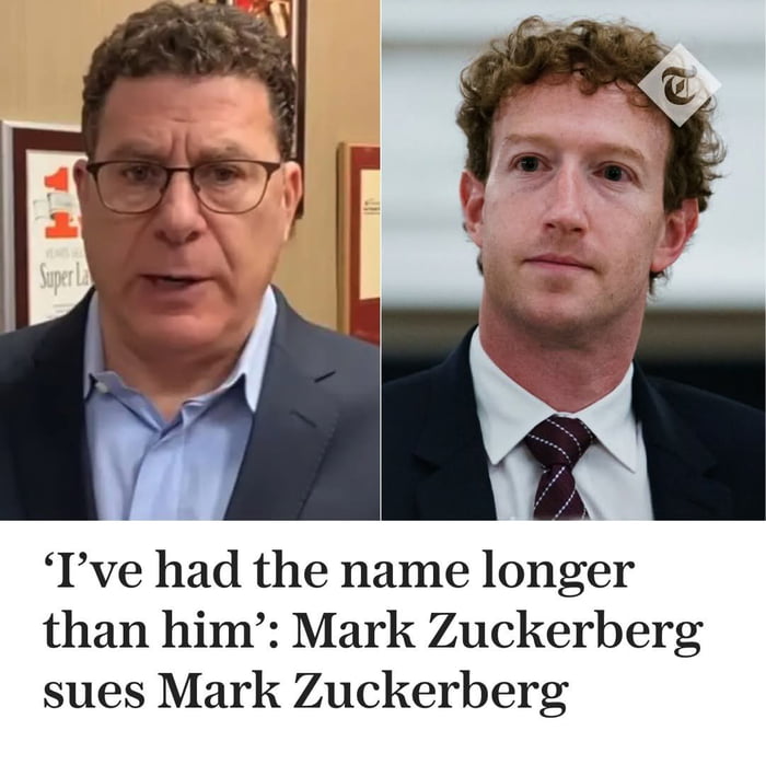 A lawyer called Mark Zuckerberg is suing Facebook after the social network repeatedly took down his page, claiming he was impersonating the company’s boss.