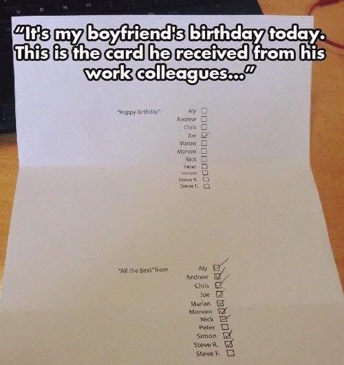 Office colleagues really know how to make a birthday memorable