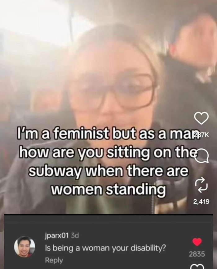 Feminist but also a man, the plot thickens