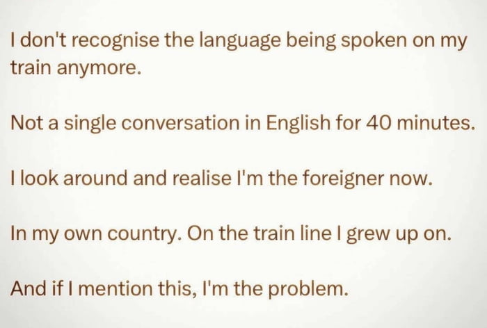 Foreigner in my own country