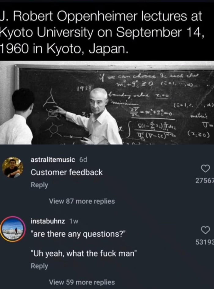 Customer feedback on the Manhattan Project