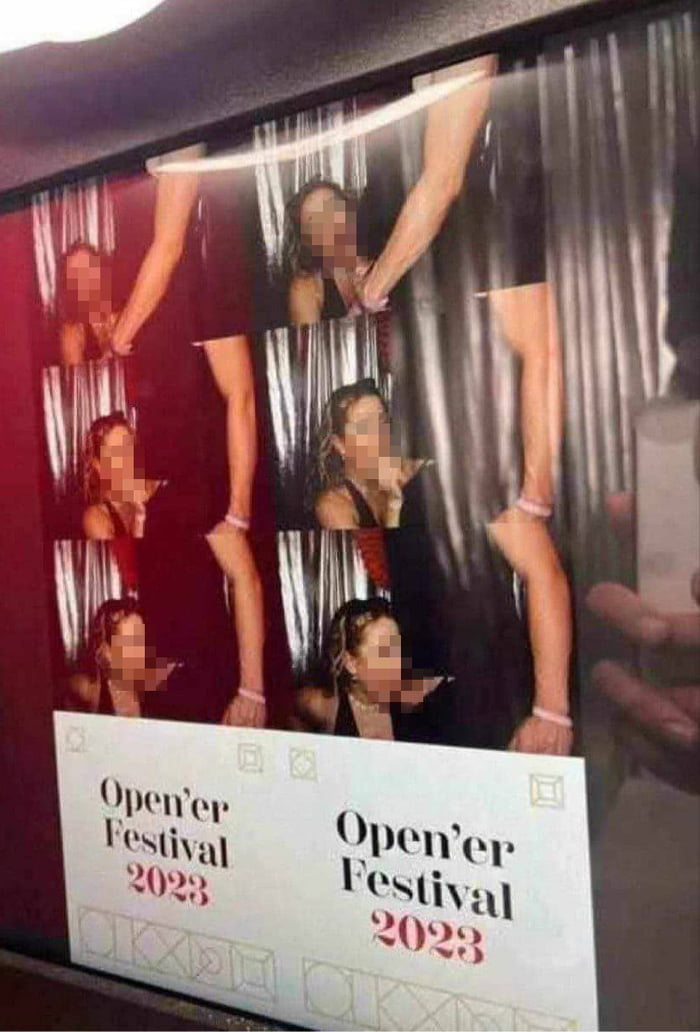 Festival in Poland. She gave him a head in photo booth and the photos were displayed on the big public screen.