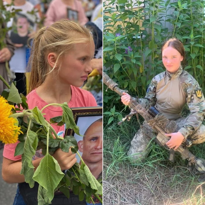 The daughter of the fallen Ukrainian soldier Yaroslav Zhuravl has grown up and is taking revenge on the Russian occupiers for her father