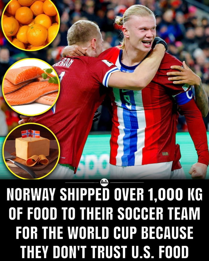 Norway's soccer team is serious about their food choices for the World Cup