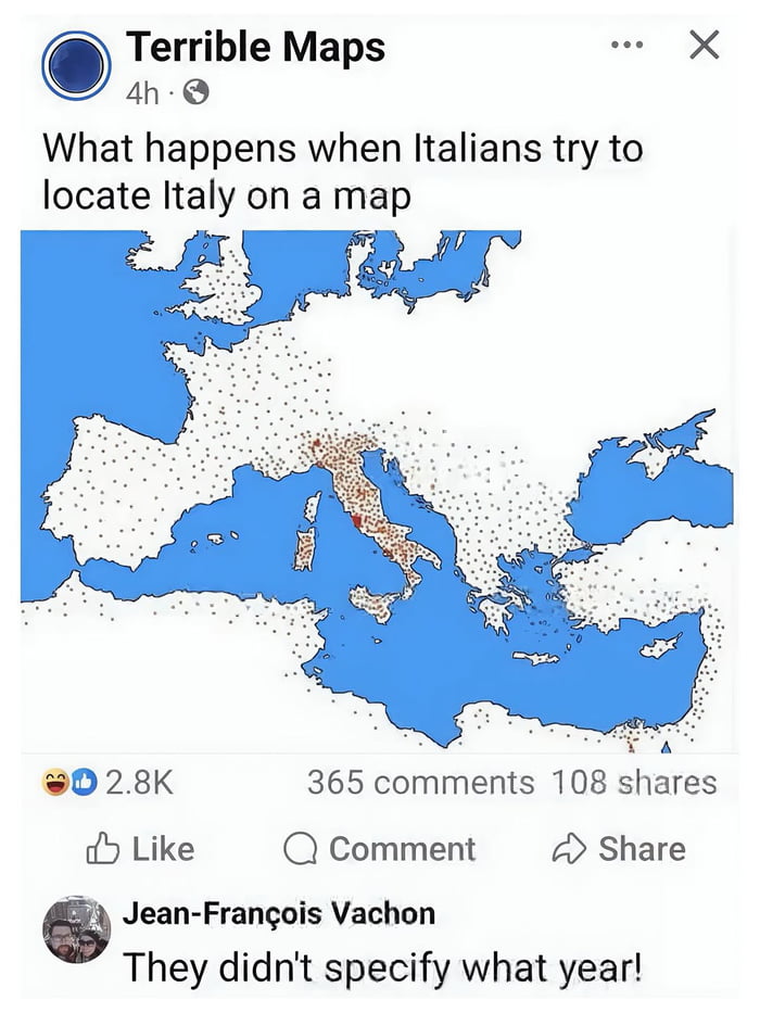 Italians trying to find Italy on a map is a whole mood