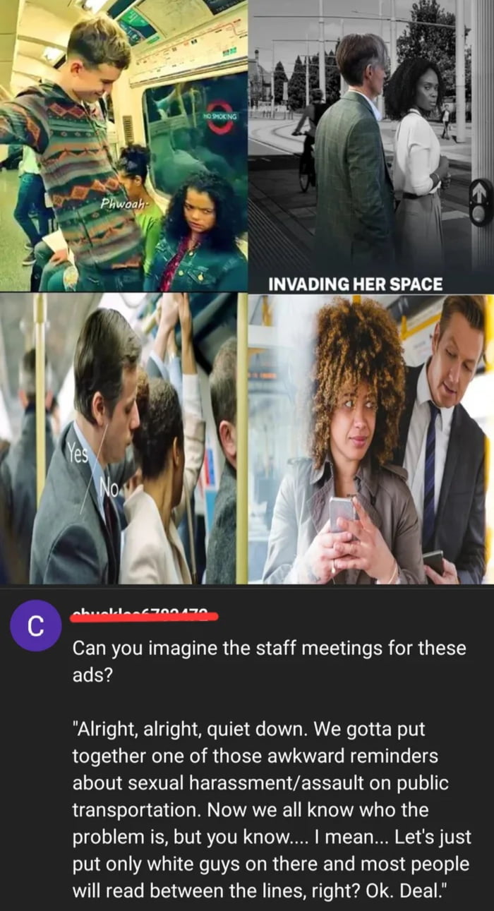 Luckily there will always be acting jobs for white men - as train predators....