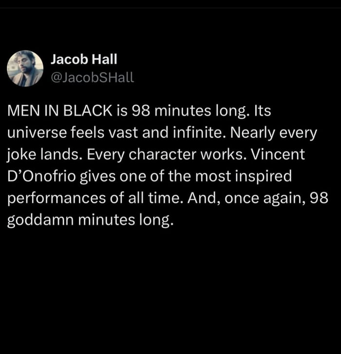 When 98 minutes feels like a masterpiece