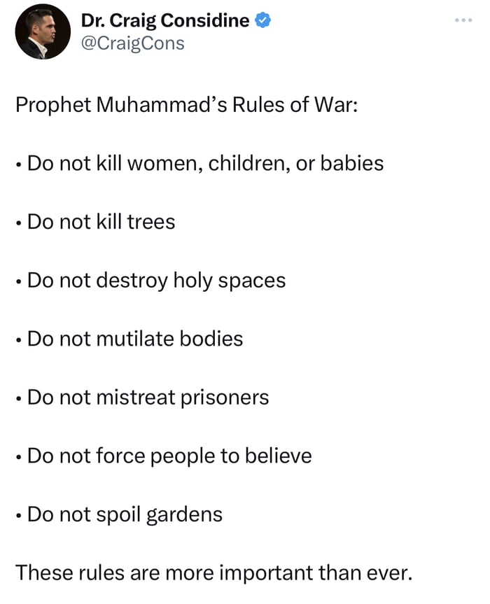 Rules of war by Prophet Muhammad